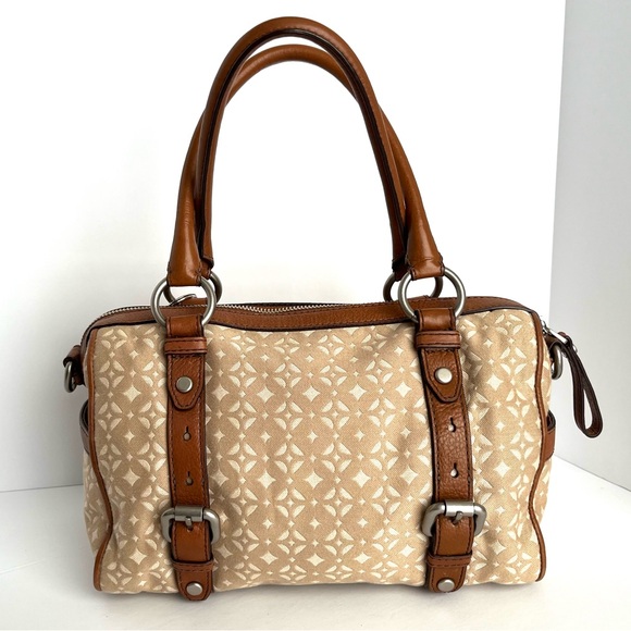 Fossil Maddox Satchel Reissue Fabric and Leather - Picture 2 of 14